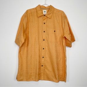 The Territory Ahead Textured Pattern Button Front Short Sleeve Hawaiian Shirt